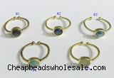 NGR1109 8mm coin  mixed gemstone rings wholesale