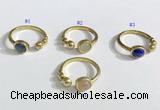 NGR1118 8mm coin  mixed gemstone rings wholesale