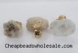 NGR141 25*30mm - 30*40mm freeform druzy agate rings wholesale