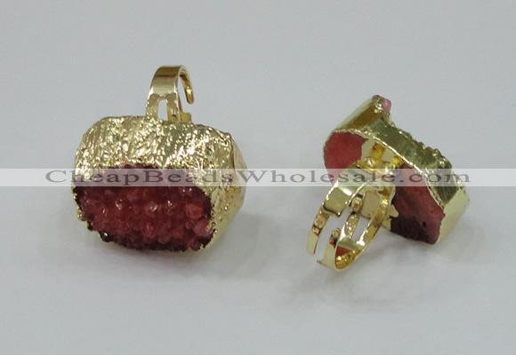 NGR161 22*30mm - 25*30mm freeform druzy agate rings wholesale