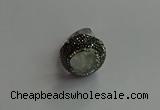 NGR2005 20*25mm flower druzy quartz rings wholesale