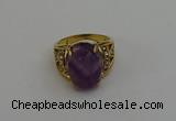 NGR2042 10*15mm faceted oval amethyst gemstone rings wholesale