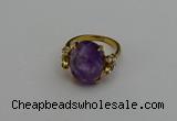 NGR2062 10*15mm faceted oval amethyst gemstone rings wholesale