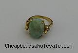 NGR2068 10*15mm faceted oval amazonite gemstone rings