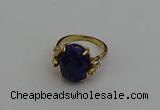 NGR2072 10*15mm faceted oval lapis lazuli gemstone rings