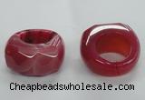 NGR30 16*30*32mm faceted freeform agate gemstone rings