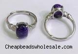 NGR3015 925 sterling silver with 8*10mm oval charoite rings