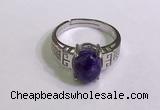 NGR3019 925 sterling silver with 8*10mm oval charoite rings