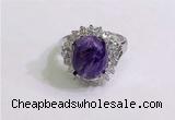 NGR3024 925 sterling silver with 10*12mm oval charoite rings