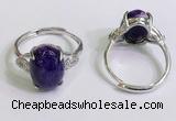 NGR3026 925 sterling silver with 10*14mm oval charoite rings