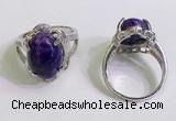 NGR3030 925 sterling silver with 10*14mm oval charoite rings