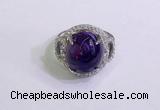 NGR3038 925 sterling silver with 12*14mm oval charoite rings