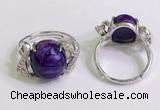 NGR3039 925 sterling silver with 12*14mm oval charoite rings