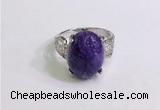 NGR3043 925 sterling silver with 12*16mm oval charoite rings