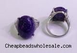 NGR3048 925 sterling silver with 15*20mm oval charoite rings