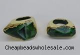 NGR307 25*40mm - 30*35mm freeform druzy agate gemstone rings