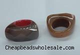 NGR32 16*35*40mm faceted freeform agate gemstone rings