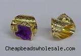 NGR374 15*20mm - 20*25mm freeform druzy agate rings wholesale