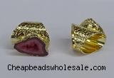 NGR375 15*20mm - 20*25mm freeform druzy agate rings wholesale