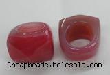 NGR40 20*30*35mm faceted freeform agate gemstone rings