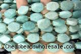 NUGG131 15 inches 12*16mm – 13*18mm faceted freeform amazonite beads