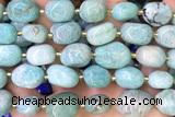 NUGG159 15 inches 10*12mm - 13*18mm nuggets amazonite beads