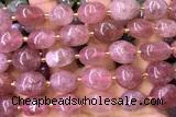 NUGG169 15 inches 10*12mm - 13*18mm nuggets strawberry quartz beads