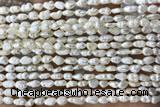 PEAR07 14 inches 3mm – 4mm white freshwater pearl beads