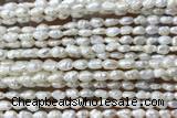 PEAR09 14 inches 3mm – 4mm white freshwater pearl beads