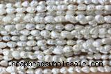 PEAR10 14 inches 4mm – 5mm white freshwater pearl beads