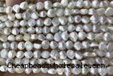 PEAR26 14 inches 6mm – 7mm white freshwater pearl beads