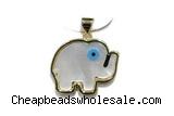 Pend102 20*22mm copper elephant pendant shell gold plated