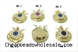 PEND28 22*25mm copper evil eye pendant gold plated