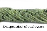 QUAR05 15 inches 4mm round green rutilated quartz gemstone beads