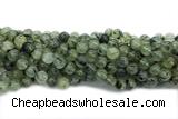 QUAR07 15 inches 8mm round green rutilated quartz gemstone beads