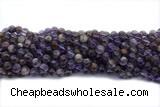 QUAR29 15 inches 8mm round purple phantom quartz gemstone beads