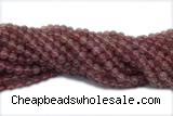 QUAR32 15 inches 8mm round strawberry quartz gemstone beads