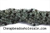 QUAR36 15 inches 8mm round green phantom quartz gemstone beads