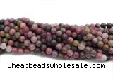 RHOD02 15 inches 8mm round fowlerite gemstone beads