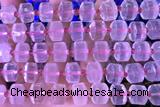 ROND151 14 inches 8*12mm faceted rondelle rose quartz beads