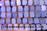 ROND153 14 inches 8*12mm faceted rondelle blue lace agate beads