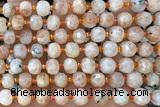 ROND213 15 inches 6*8mm faceted rondelle sunstone gemstone beads