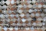 ROND215 15 inches 6*8mm faceted rondelle fire agate beads