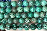 SEAS134 15 inches 12mm round dyed imperial jasper beads