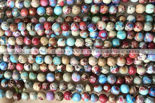 SEAS29 15 inches 4mm round dyed imperial jasper beads