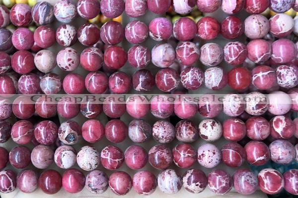 SEAS76 15 inches 8mm round dyed imperial jasper beads