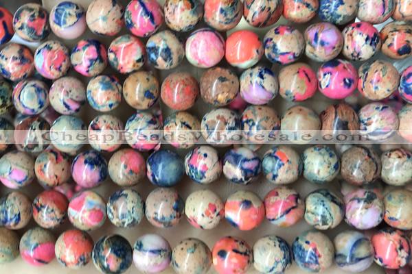 SEAS78 15 inches 8mm round dyed imperial jasper beads