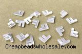 Shel20 8*10mm Natural White Shell Alphabet Letter Pendant