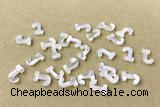 Shel24 7*10mm Natural White Shell Alphabet Letter Pendant