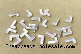 Shel26 6*10mm Natural White Shell Alphabet Letter Pendant